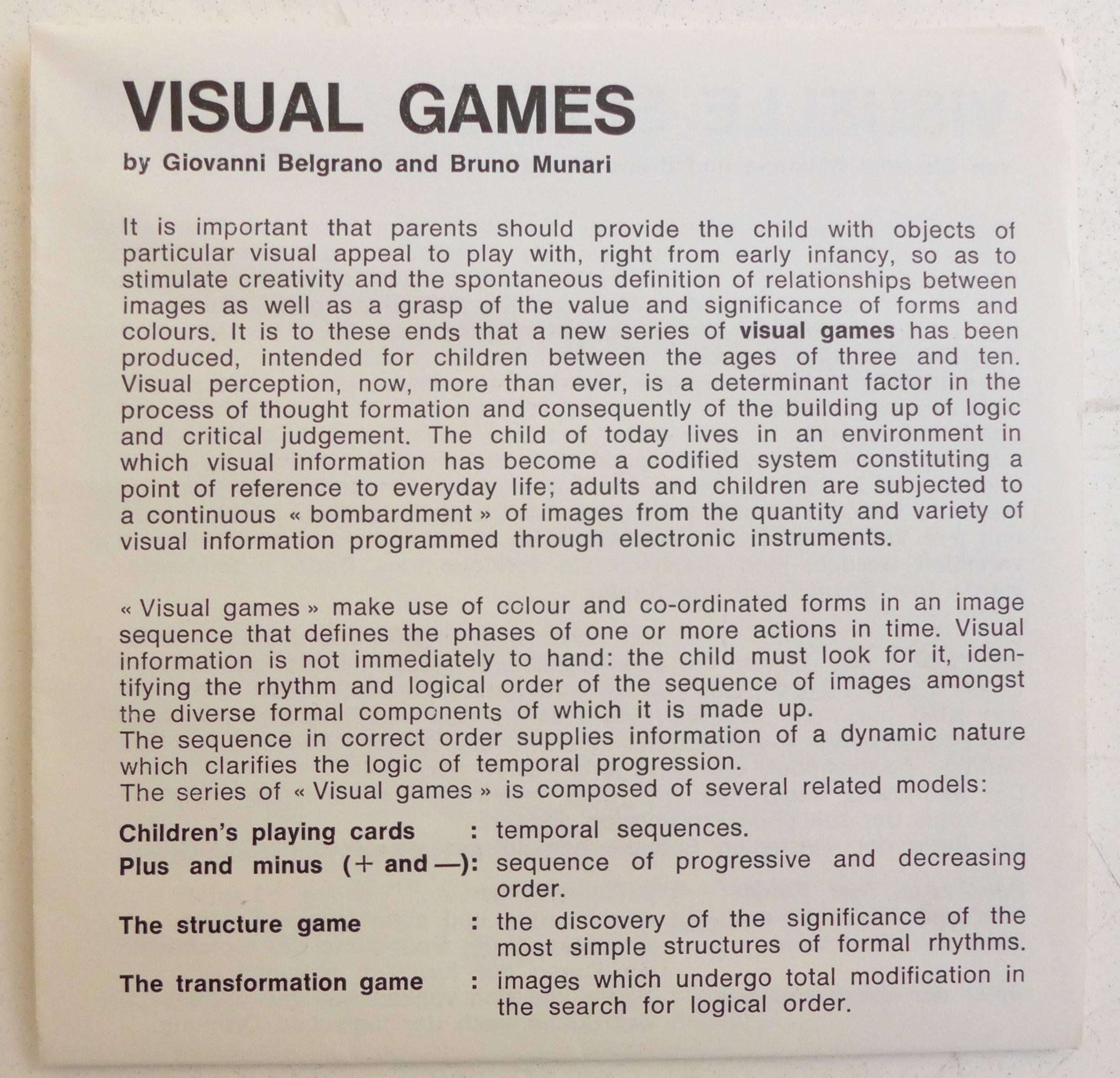 Italian Visual Games by Bruno Munari for Danese