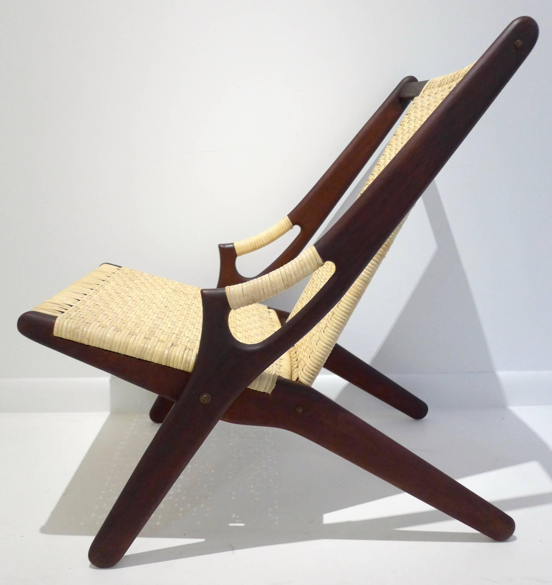Danish Scissor Lounge Chair by Arne Hovmand-Olsen