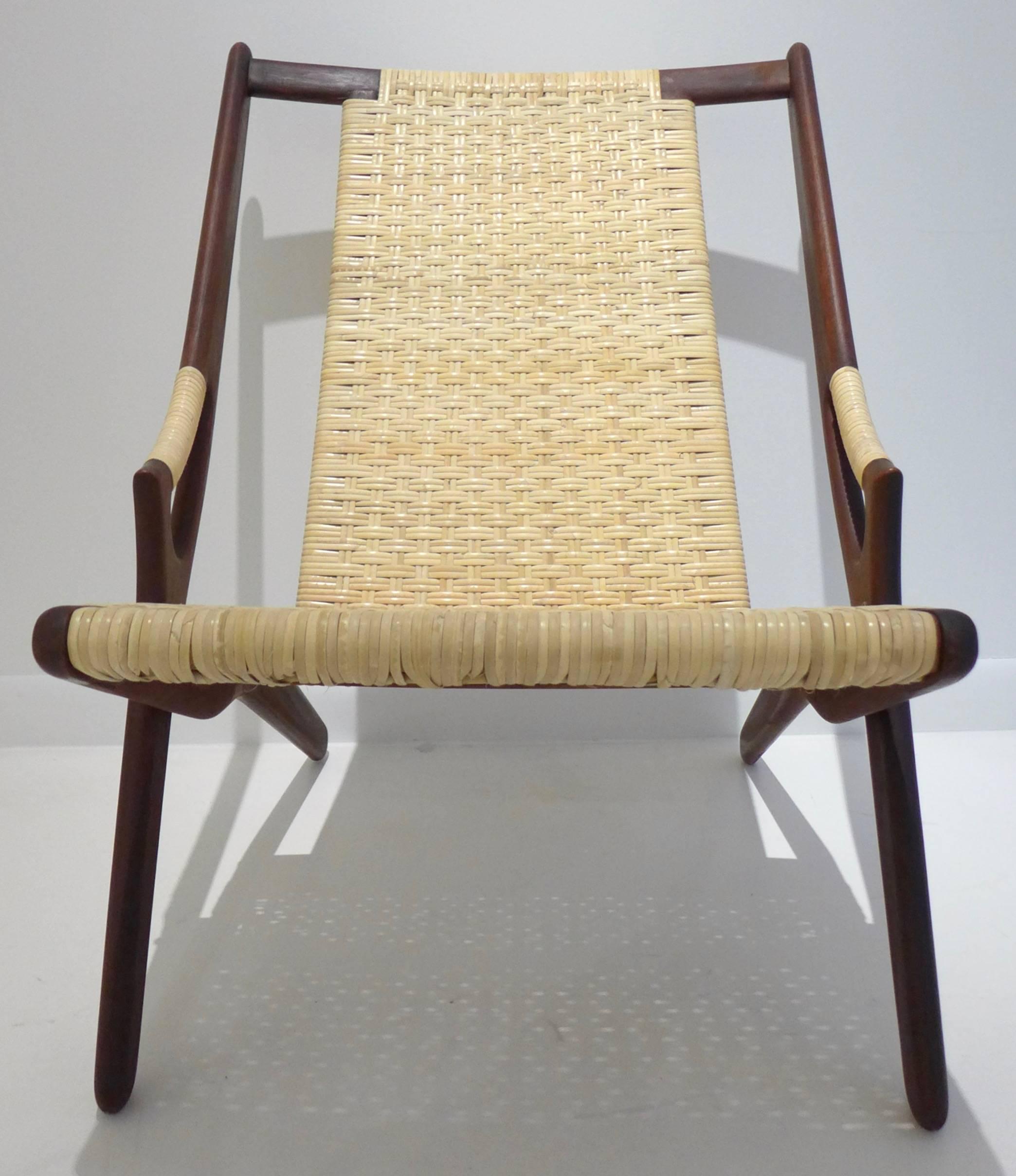 Scandinavian Modern Scissor Lounge Chair by Arne Hovmand-Olsen