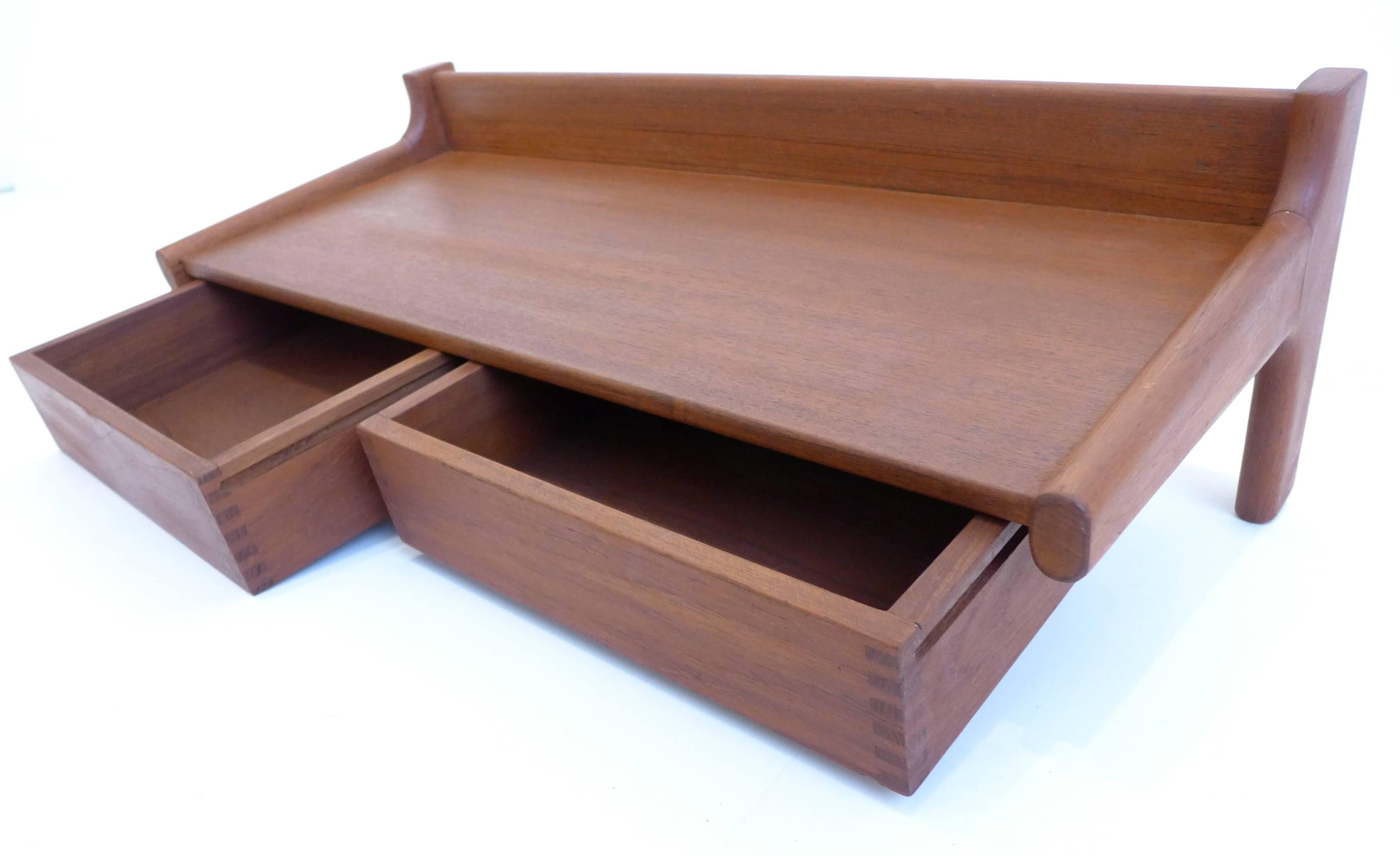 Scandinavian Modern Borge Mogensen Wall Shelf in Teak