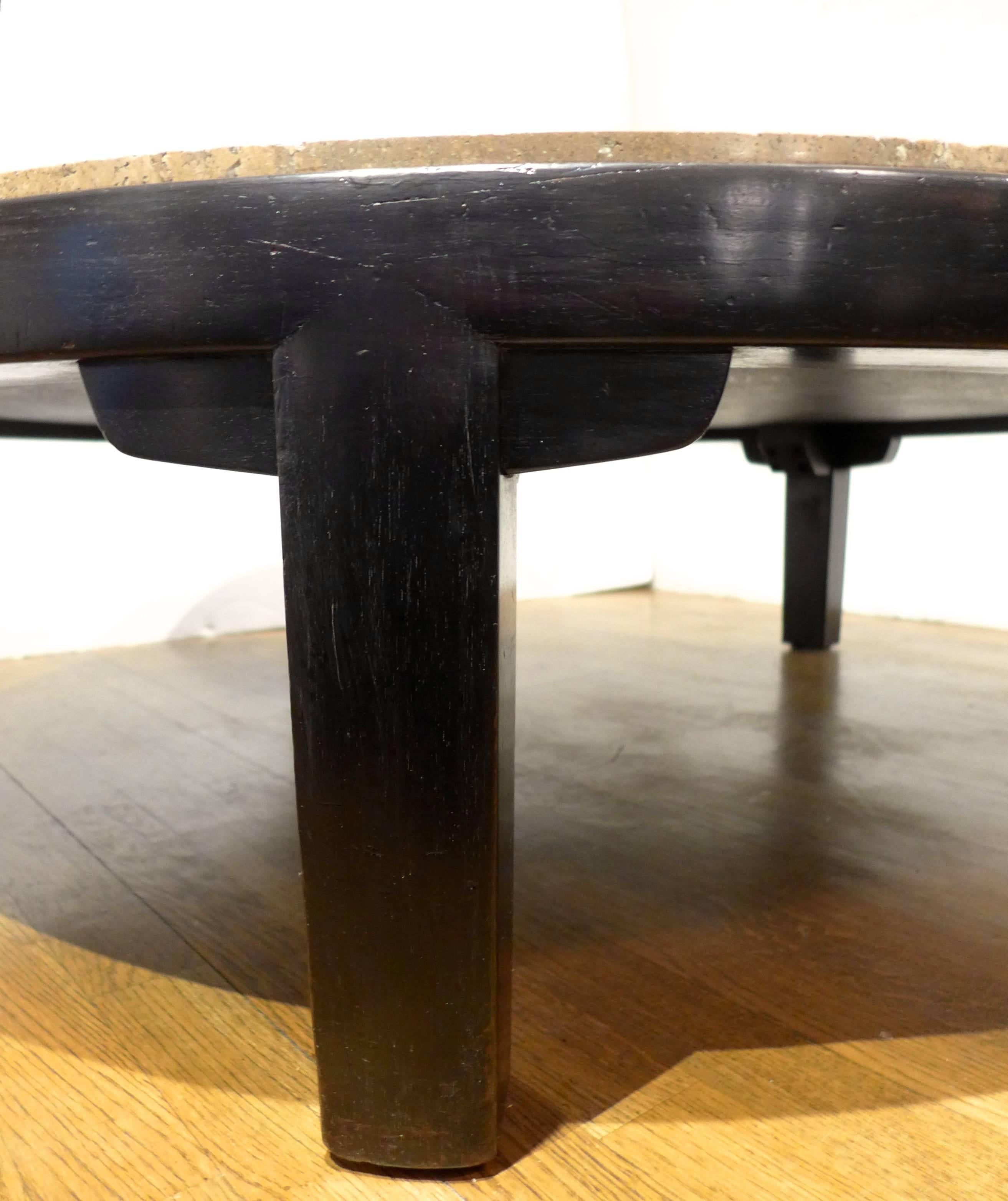 Edward Wormley Cocktail Table with Travertine Top 1