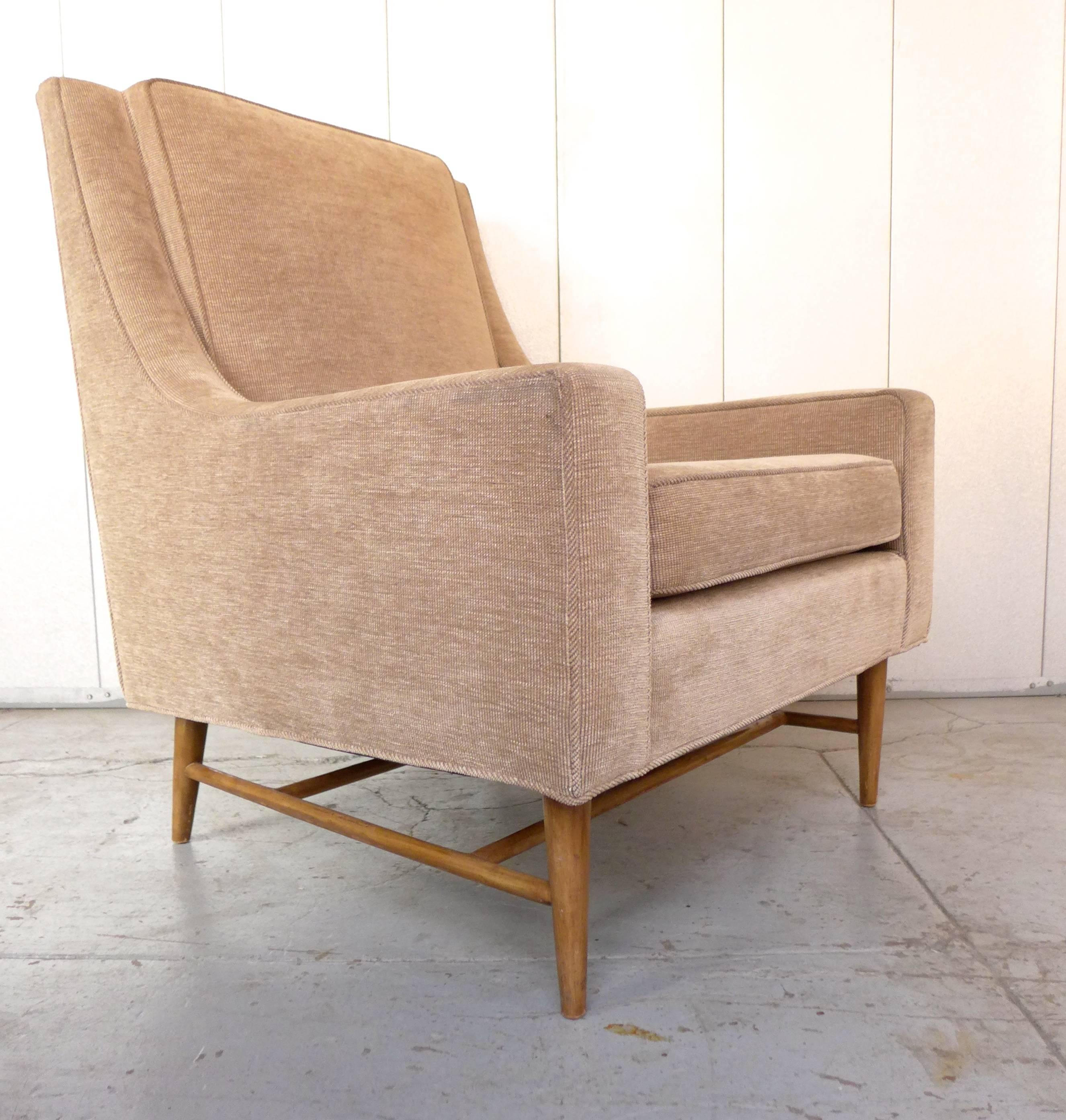 Mid-Century Modern Harvey Probber Lounge Chair with Ottoman