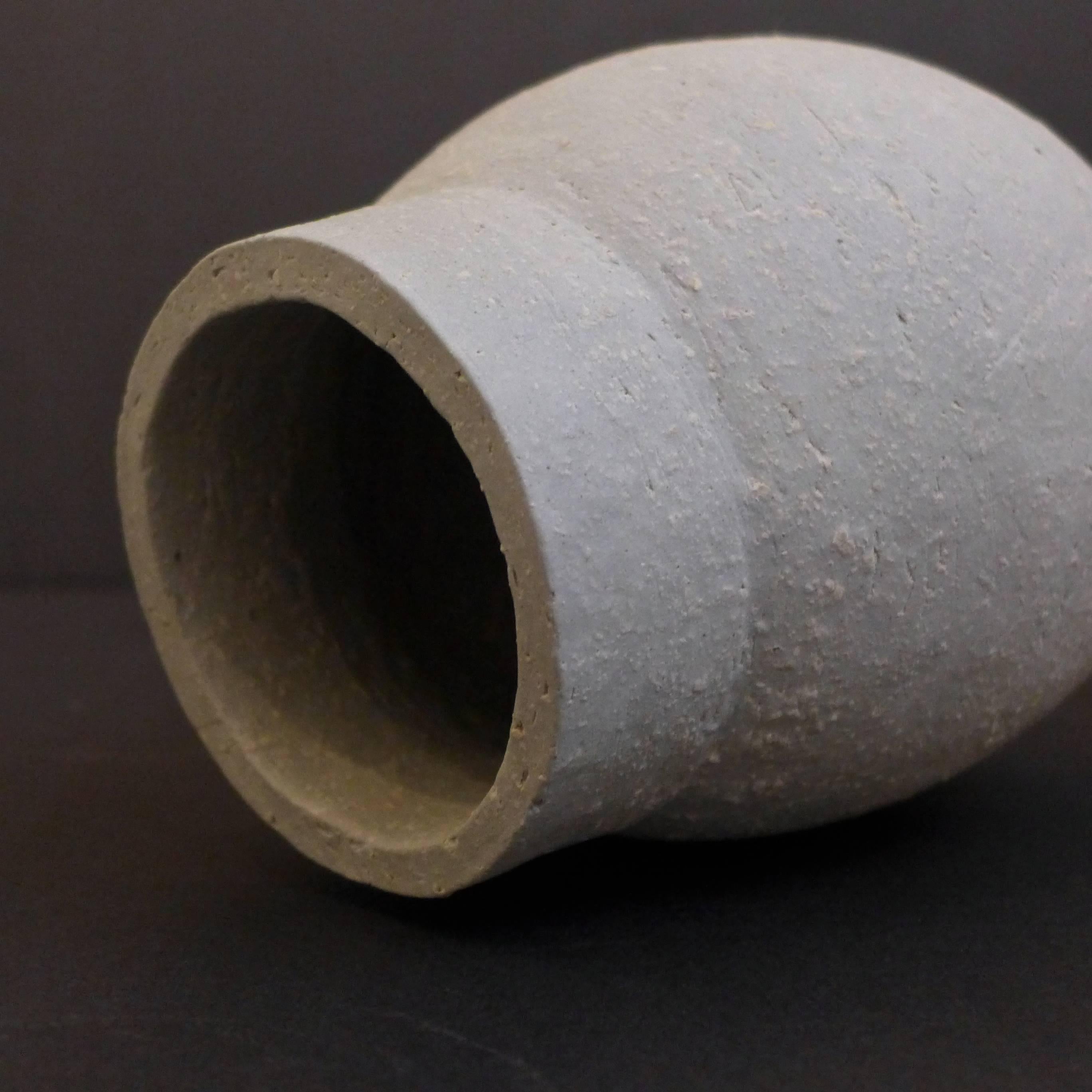 Brutalist Sculptural Vessels in Gray by Sonja Duo-Meyer For Sale