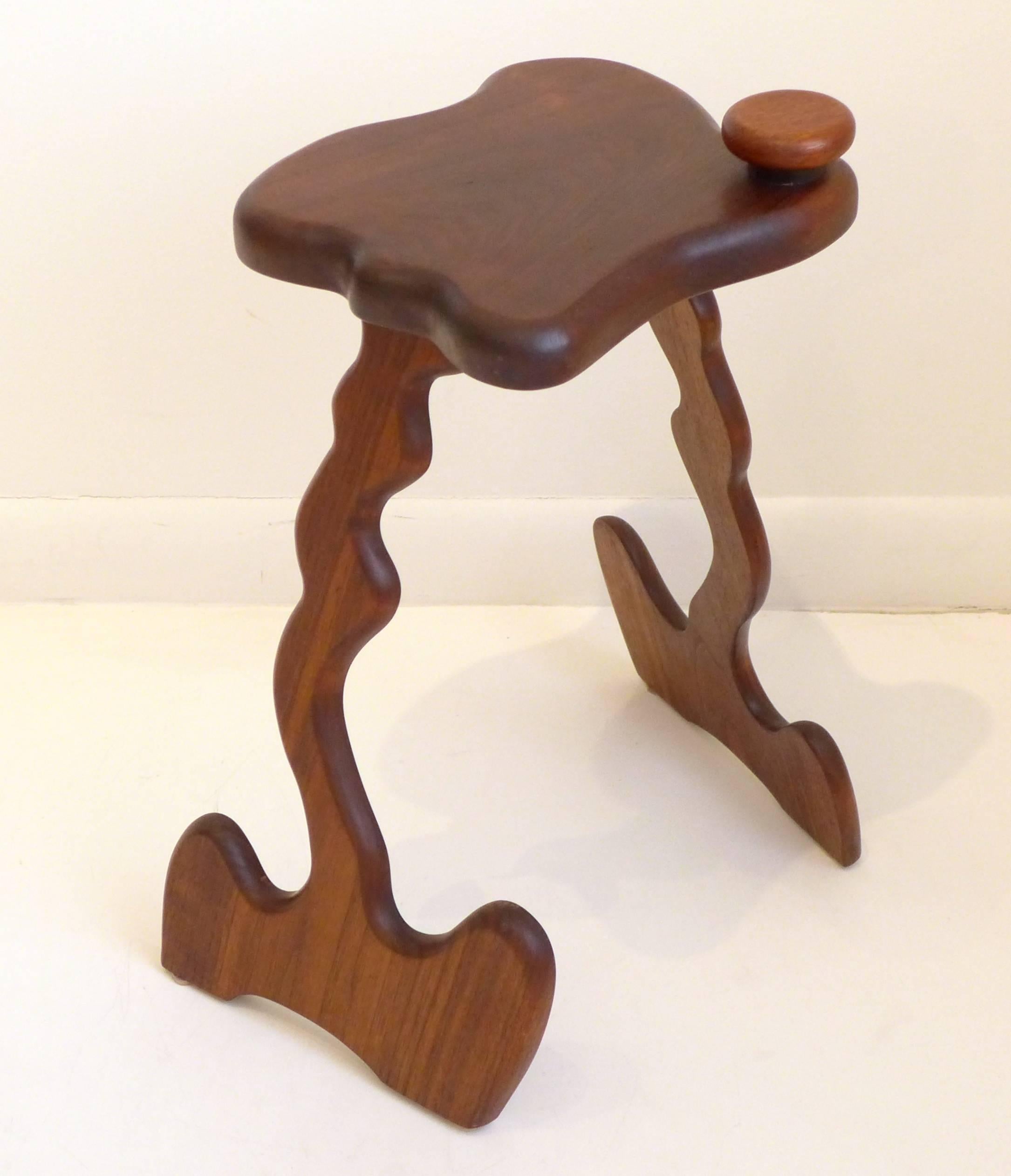 Carved Fanciful Side Table by John Raible