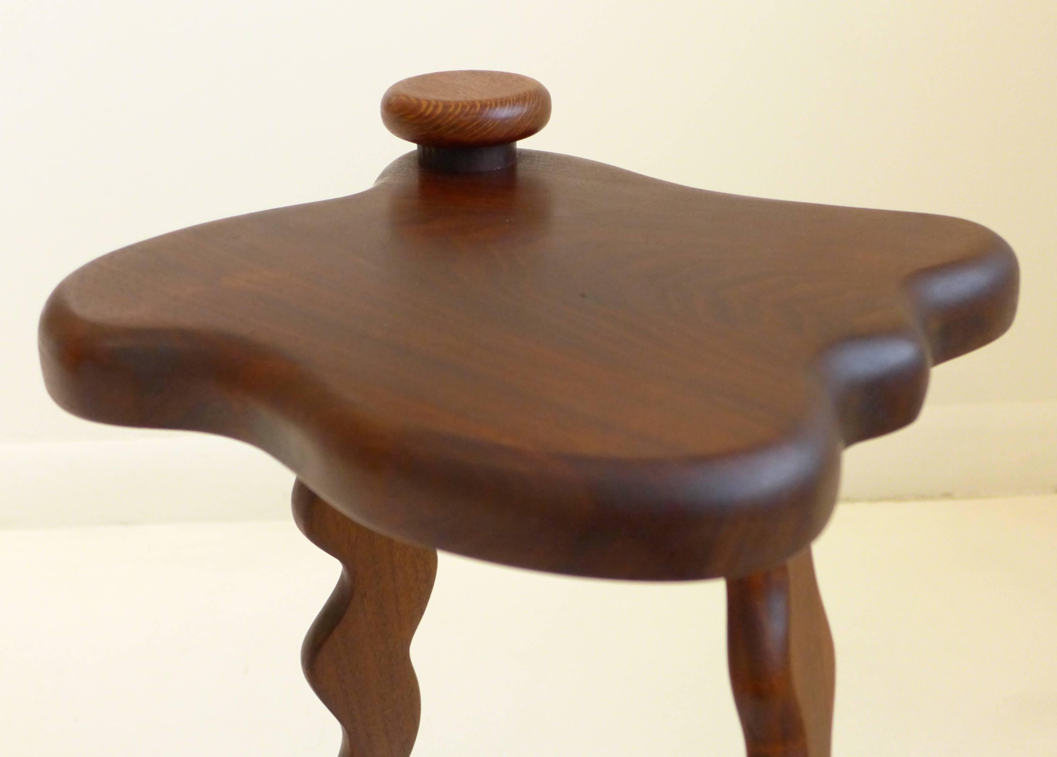 Walnut Fanciful Side Table by John Raible