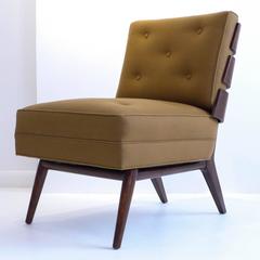 Rare Pair of Robsjohn-Gibbings Slat-Back Lounge Chairs