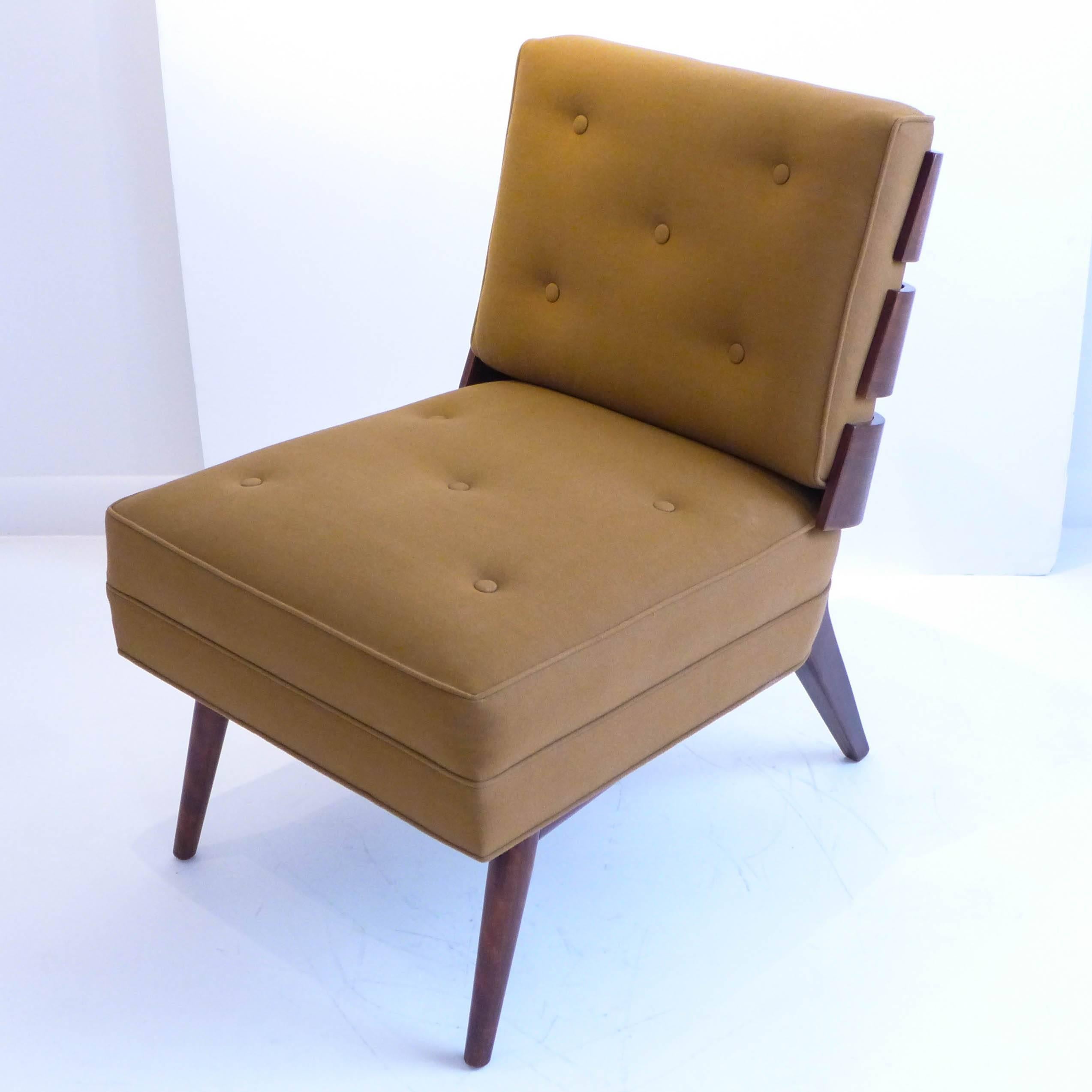 Mid-Century Modern Rare Pair of Robsjohn-Gibbings Slat-Back Lounge Chairs