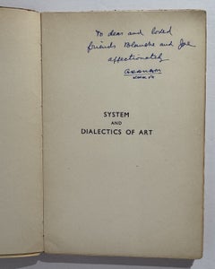 Système et dialectique de l'art (exemplaire sur papier spécial avec dédicace)