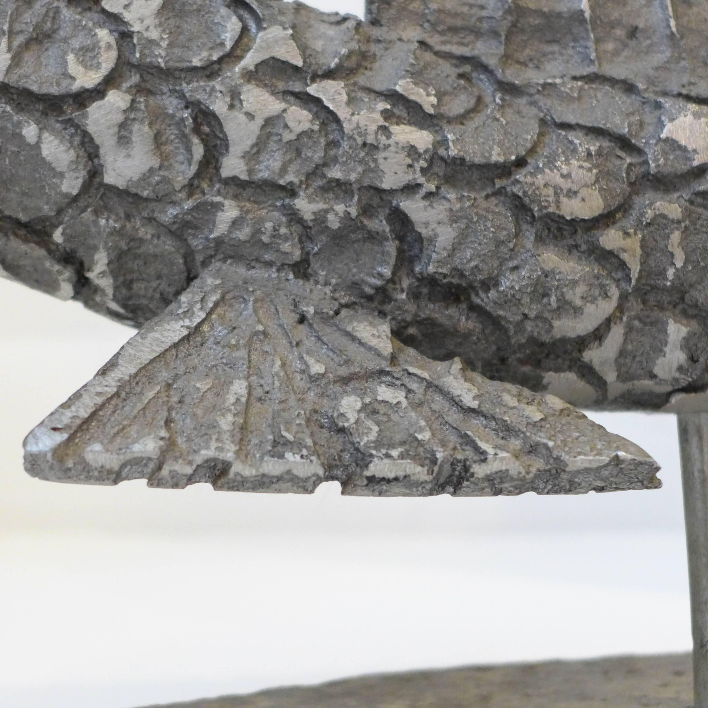 Brutalist Cast Aluminum Fish Sculpture 2