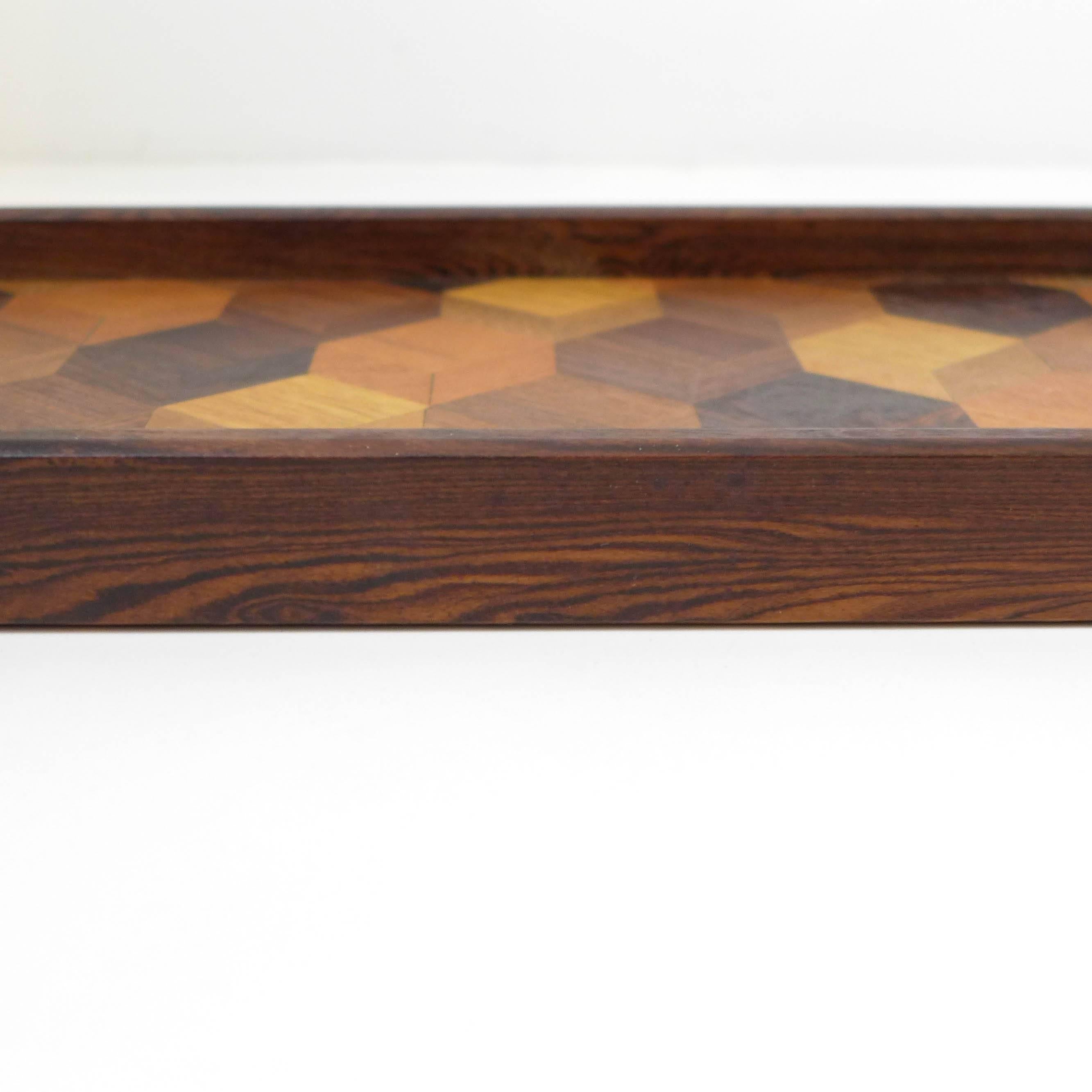 Mexican Don Shoemaker Marquetry Tray