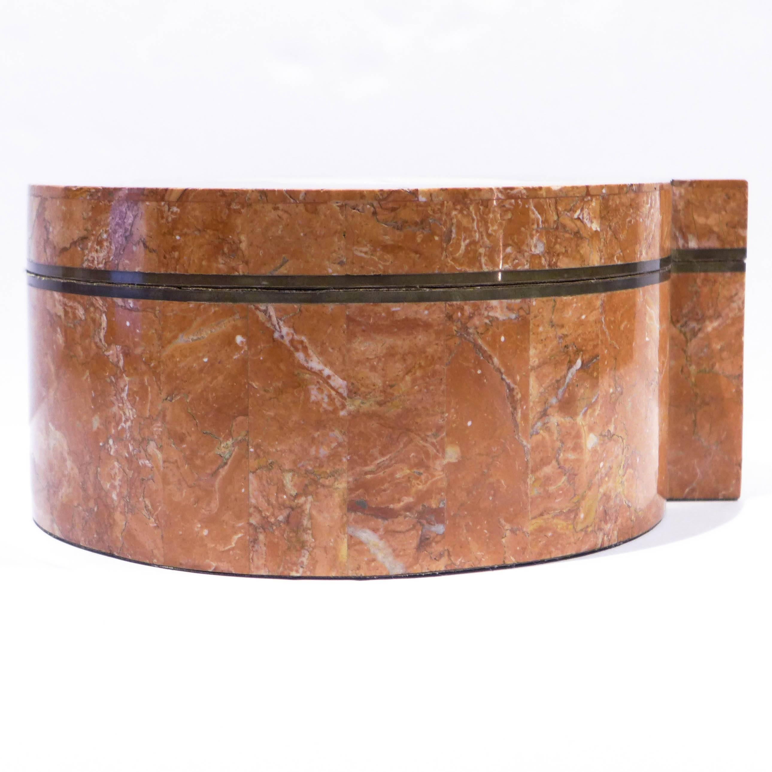 American Maitland-Smith Tessellated Stone Box 