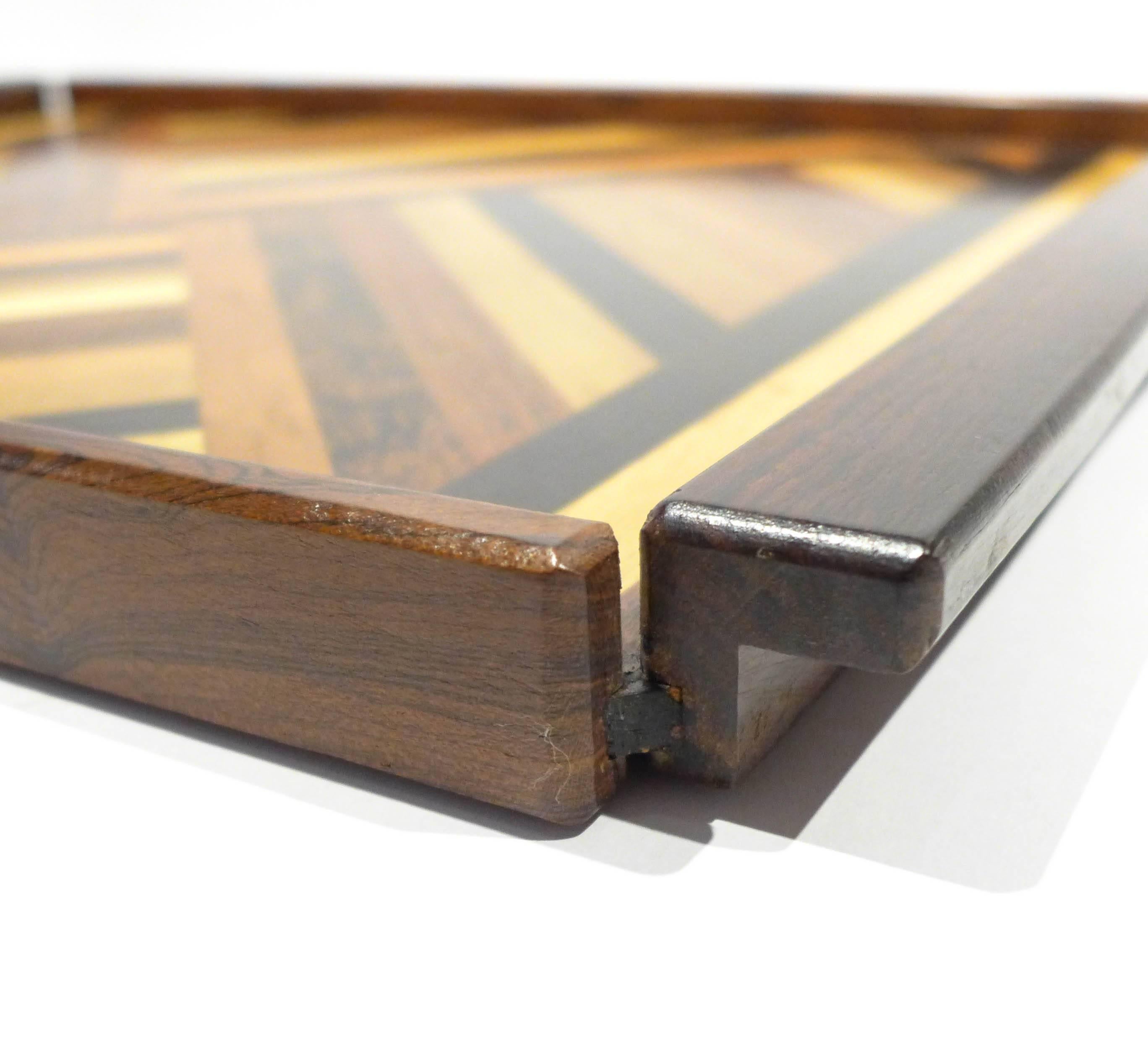 Mid-Century Modern Don Shoemaker Marquetry Tray