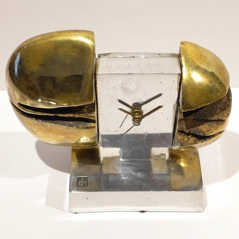Sculptural Clock by David Marshall at 1stDibs