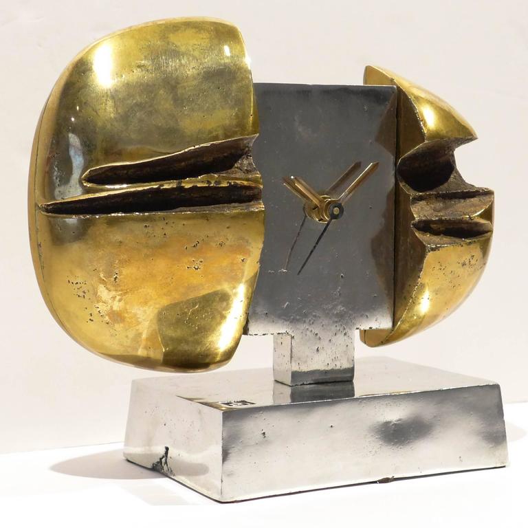 Sculptural Clock by David Marshall at 1stDibs