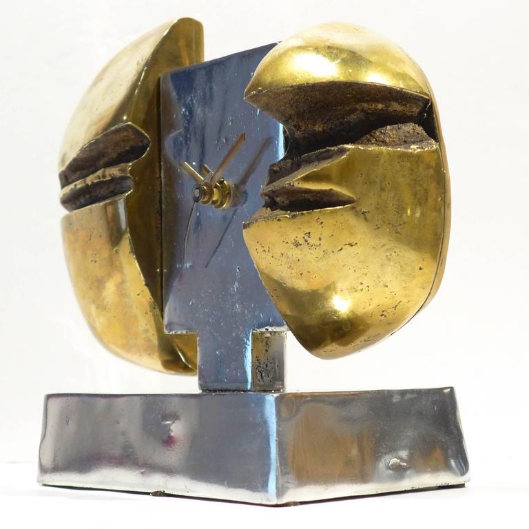 Sculptural Clock by David Marshall at 1stDibs