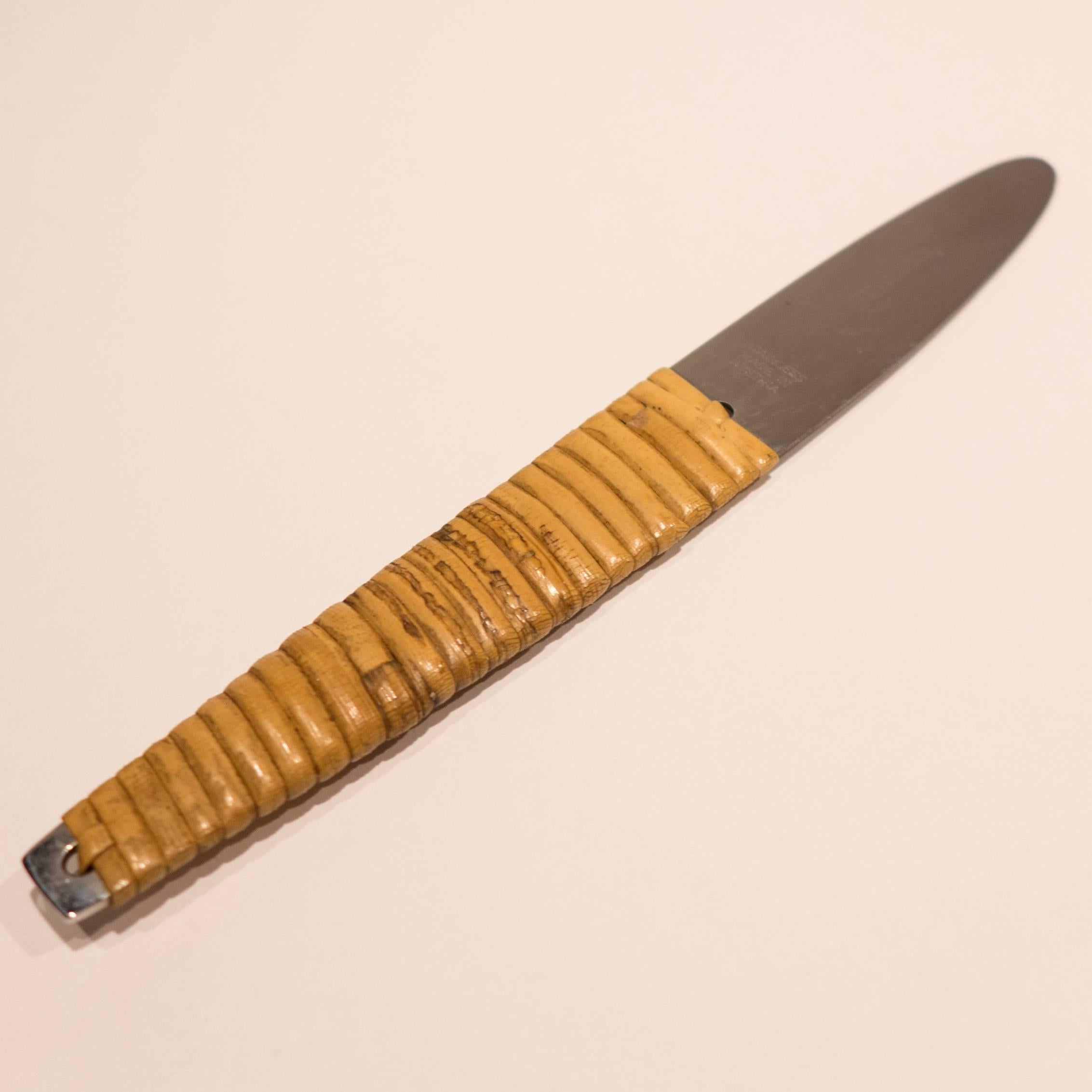 20th Century Carl Aubock Cheese Board with Knife