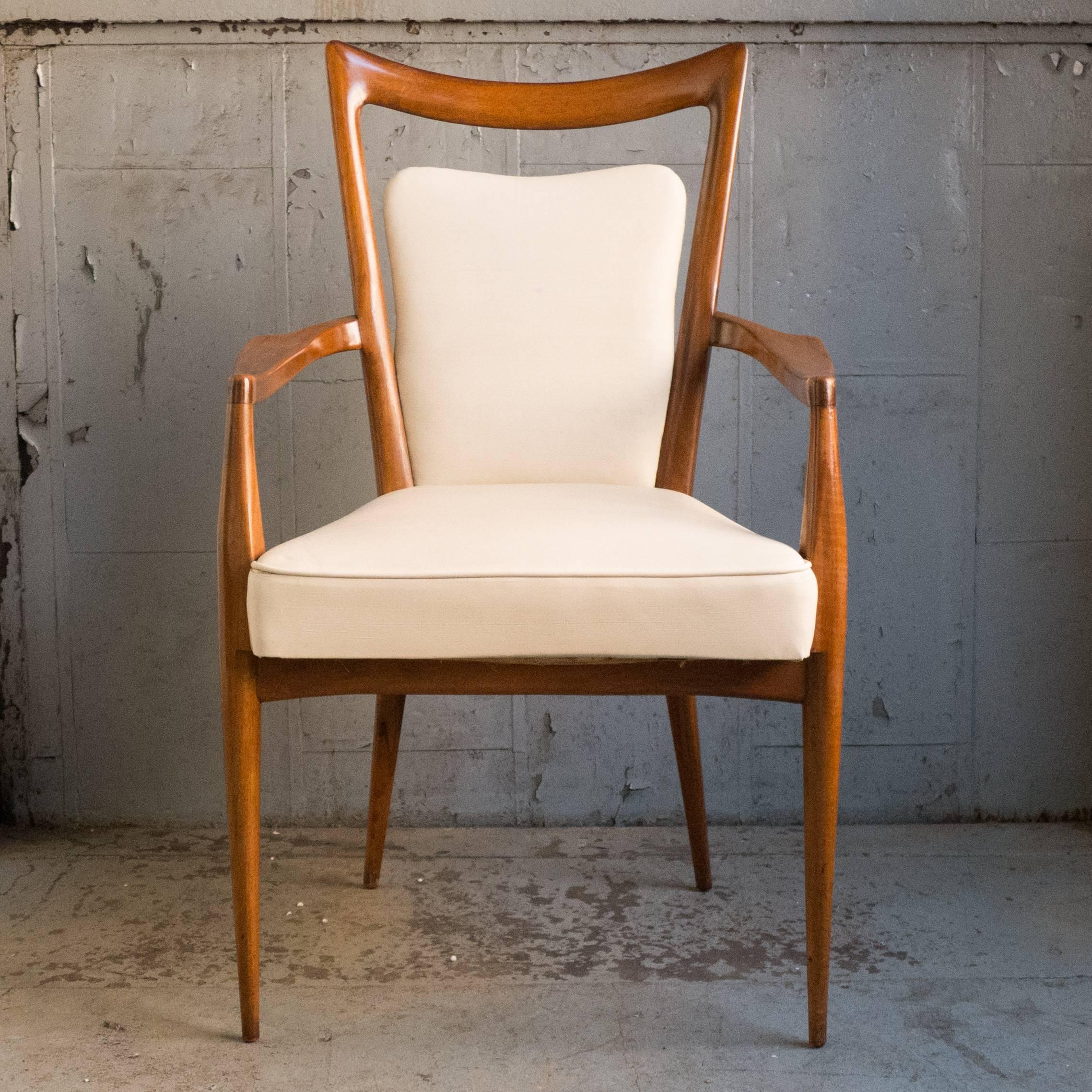 Italian Set of Eight Chairs by Melchiorre Bega 