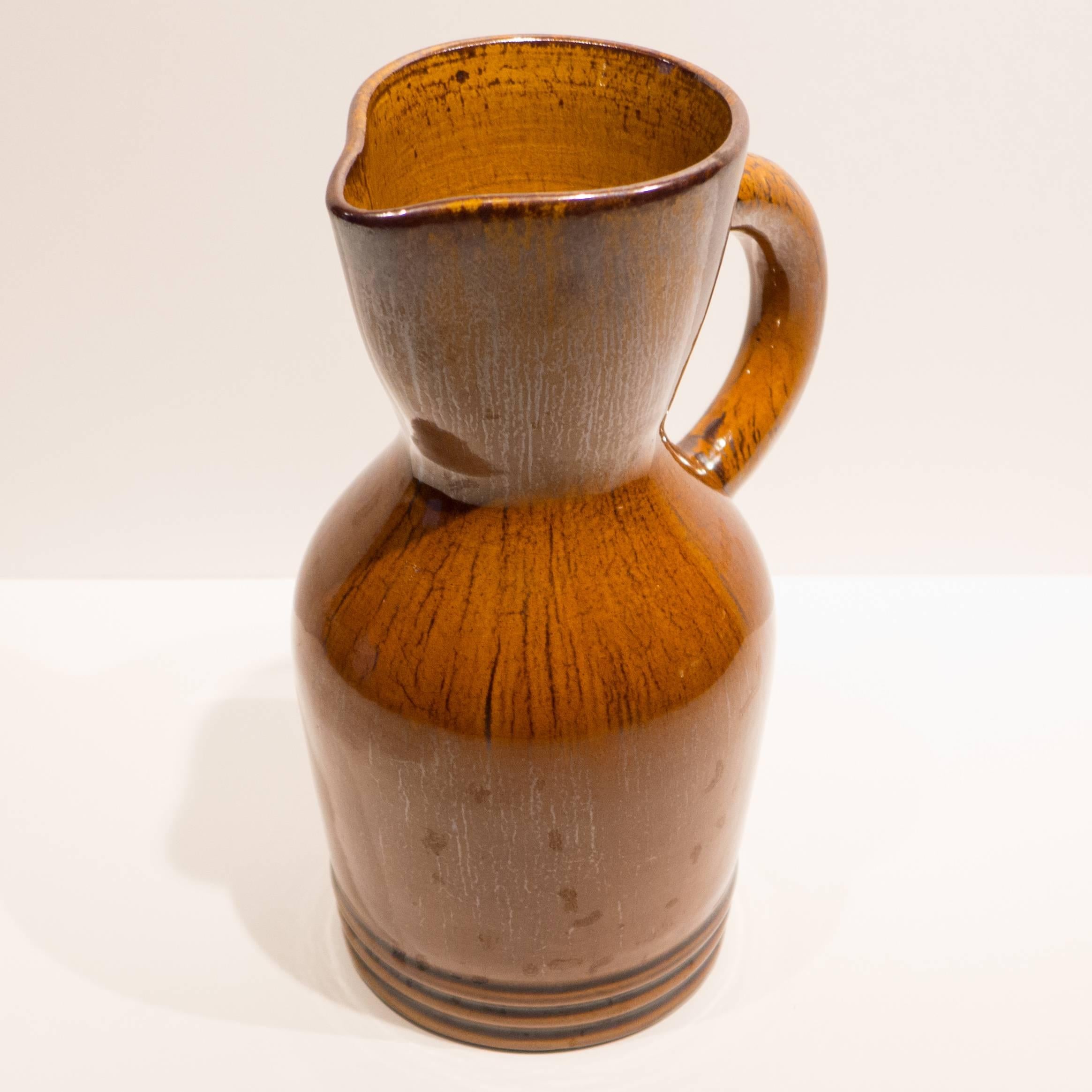 Glazed Pitcher with Eight Cups by Atelier Du Grand Chene