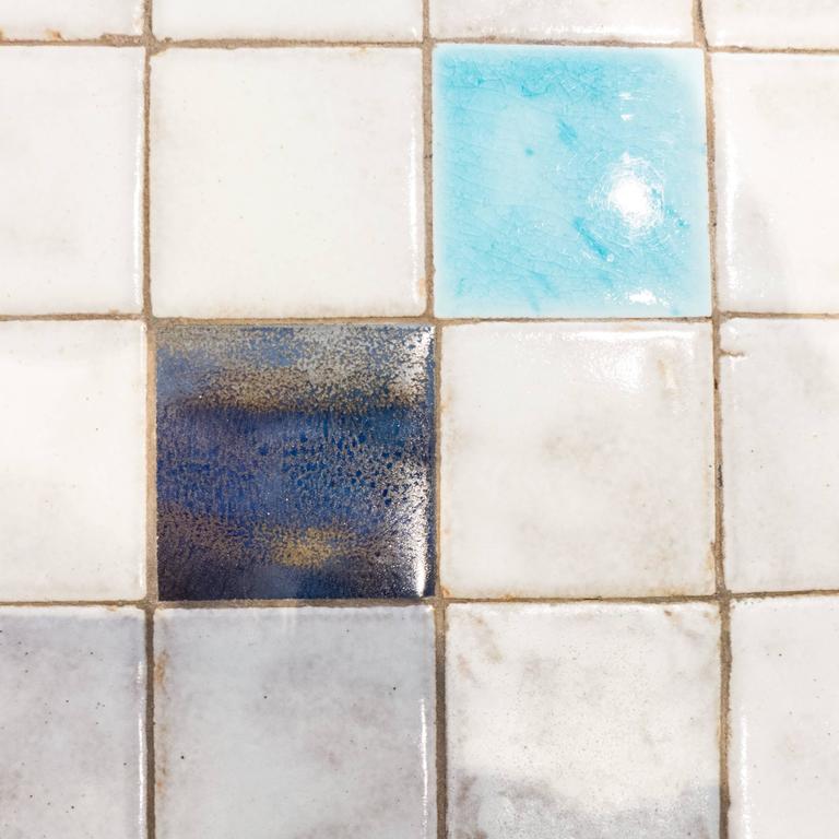 MidCentury Ceramic Tile Side Table For Sale at 1stDibs