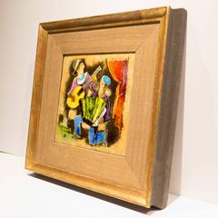 Karl Drerup Enamel Plaque in Frame