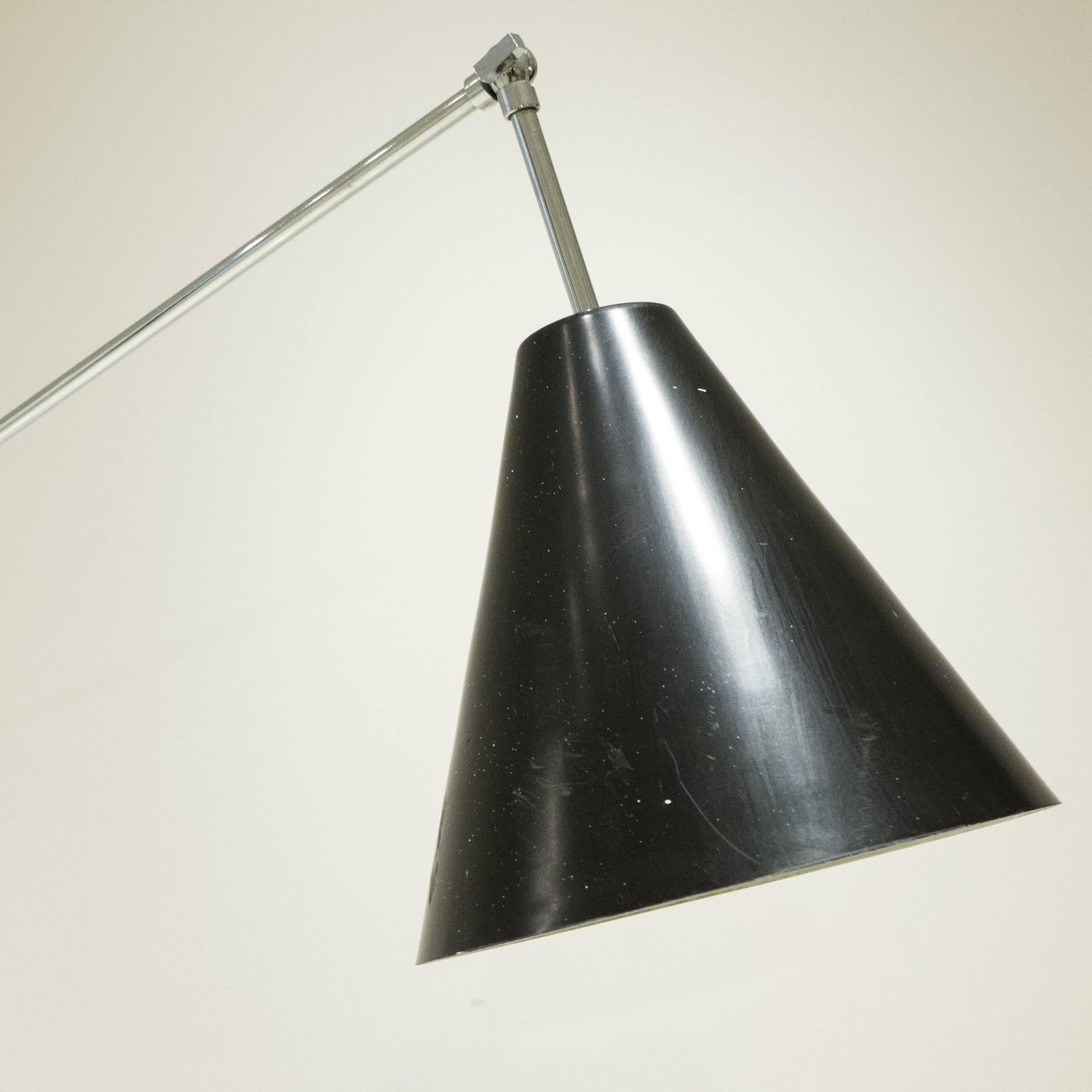 American Tall Single Arm Floor Lamp by Robert Sonneman