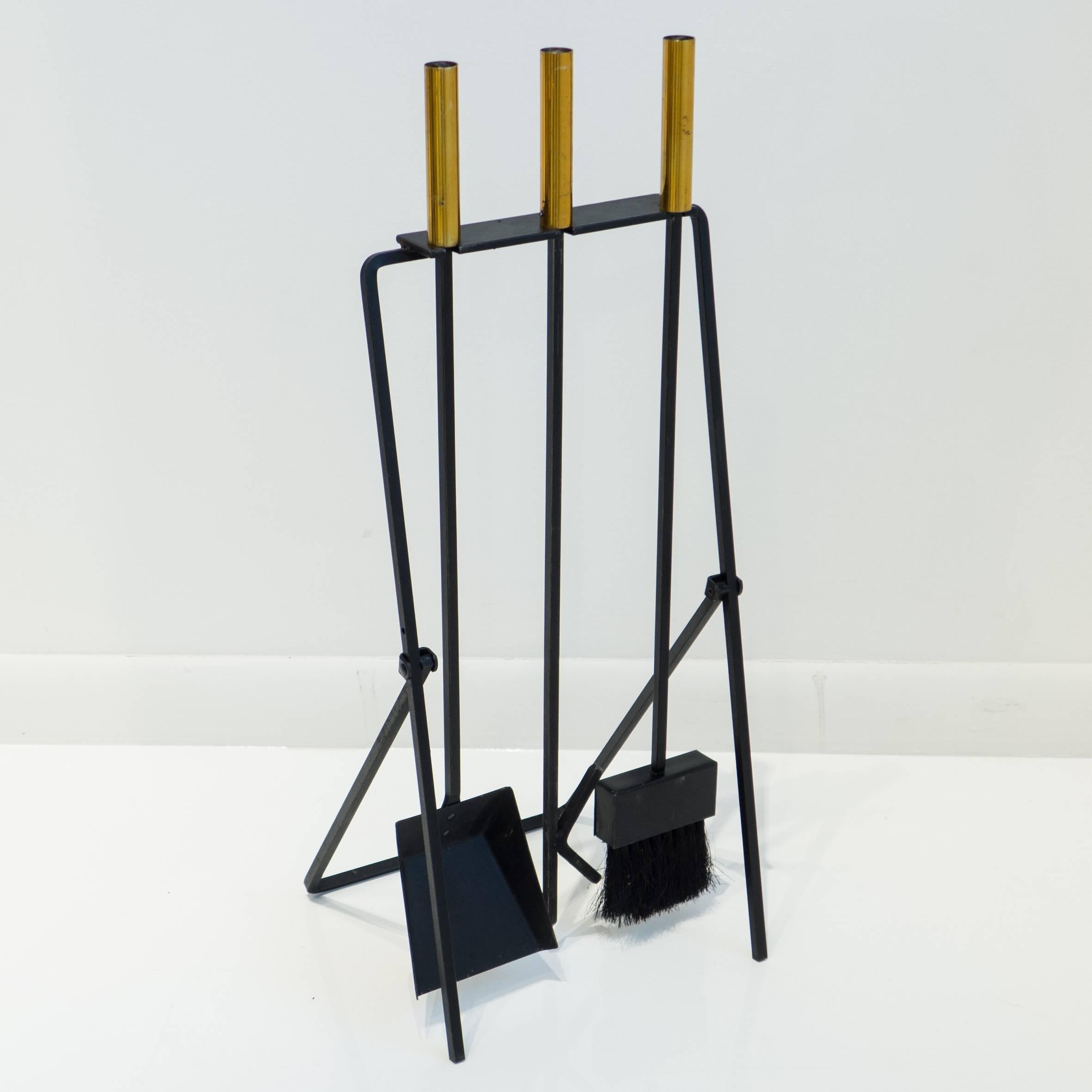 Mid-Century Modern Gene Tepper Fireplace Set
