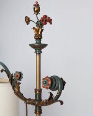 Sterling Bronze Co. Stehlampe mit Brückenarm aus Bronze:: um 1910