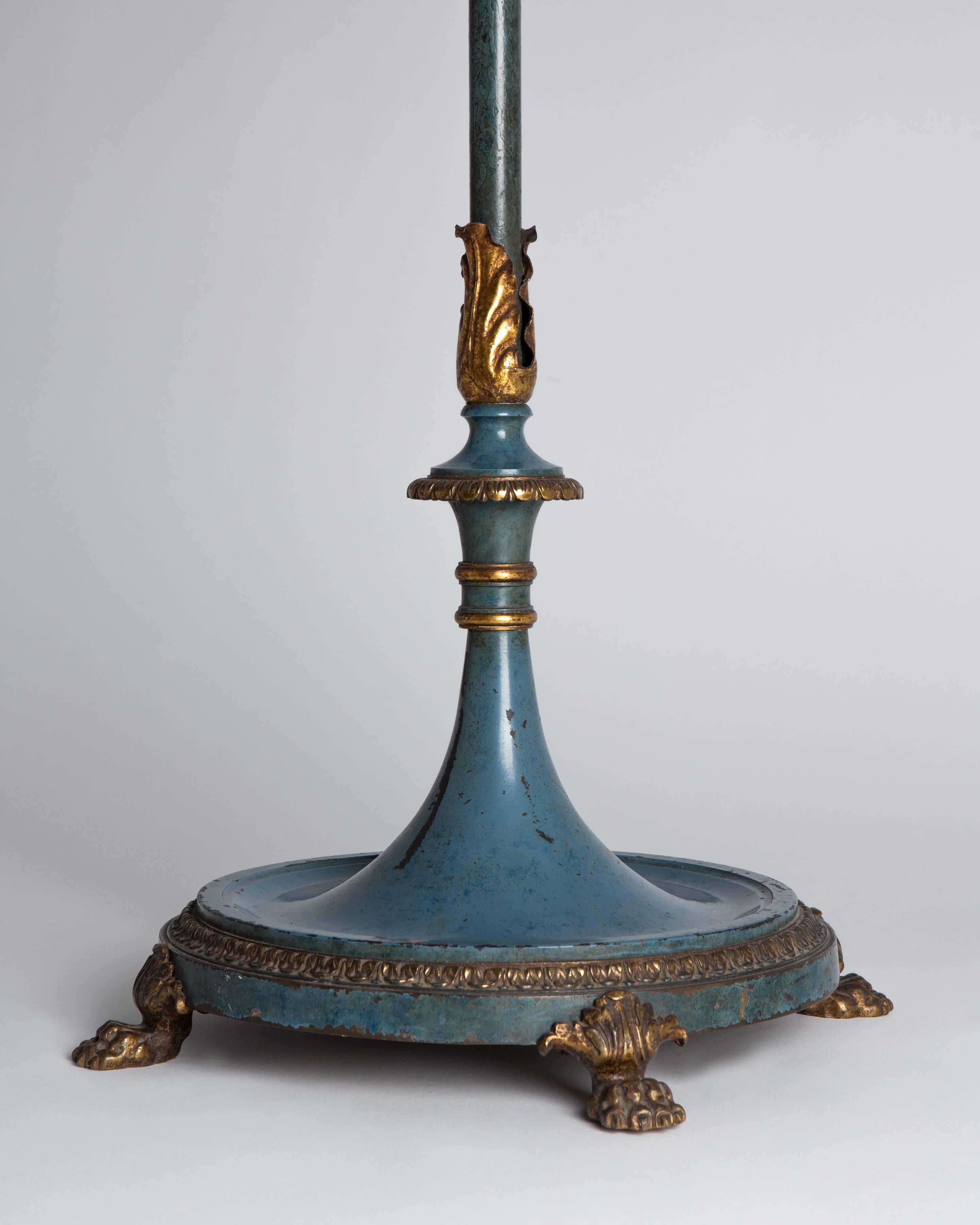Baroque Sterling Bronze Co. Bridge-Arm Bronze Floor Lamp, Circa 1910