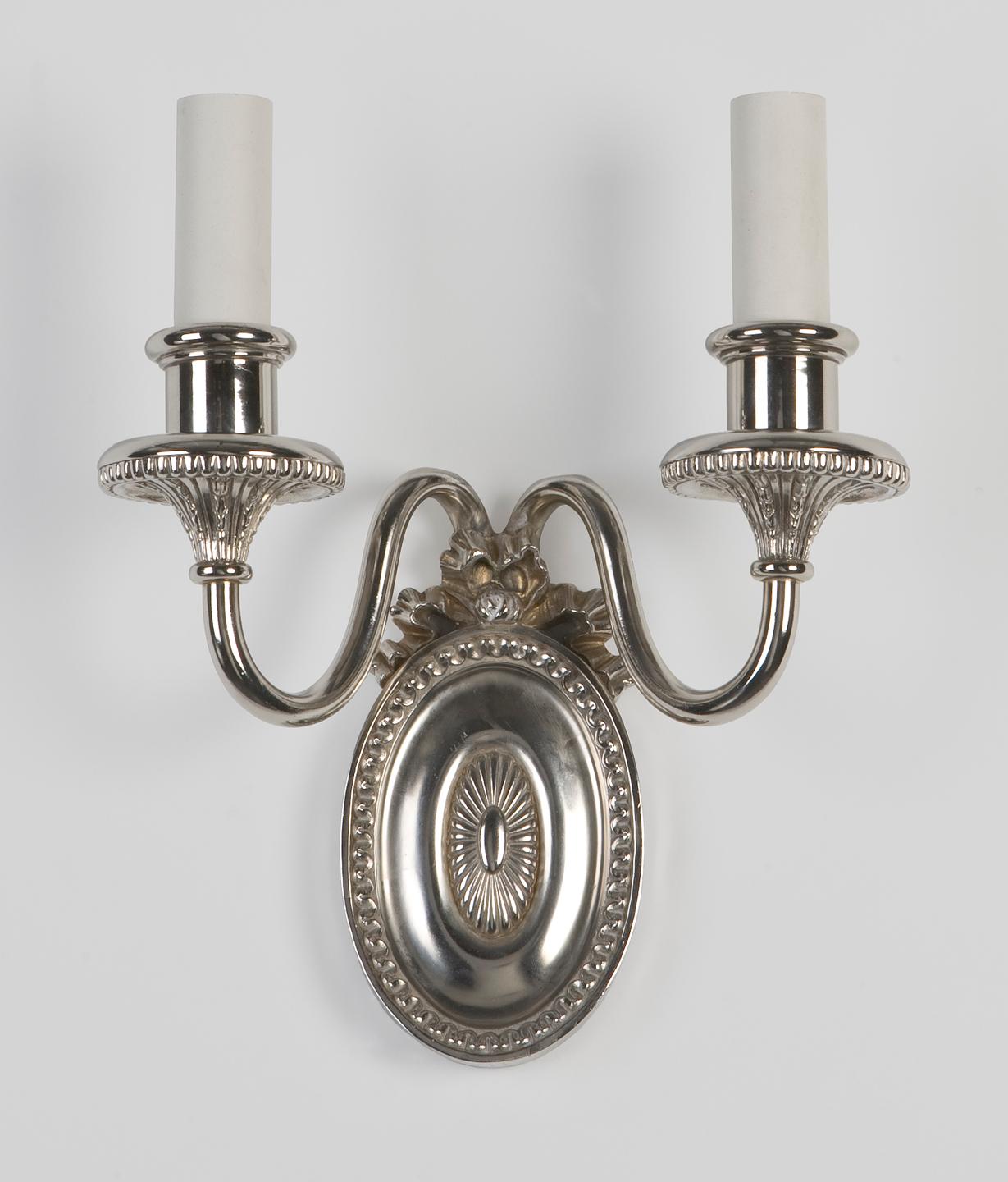A pair of double-light E. F. Caldwell sconces In Excellent Condition In New York, NY
