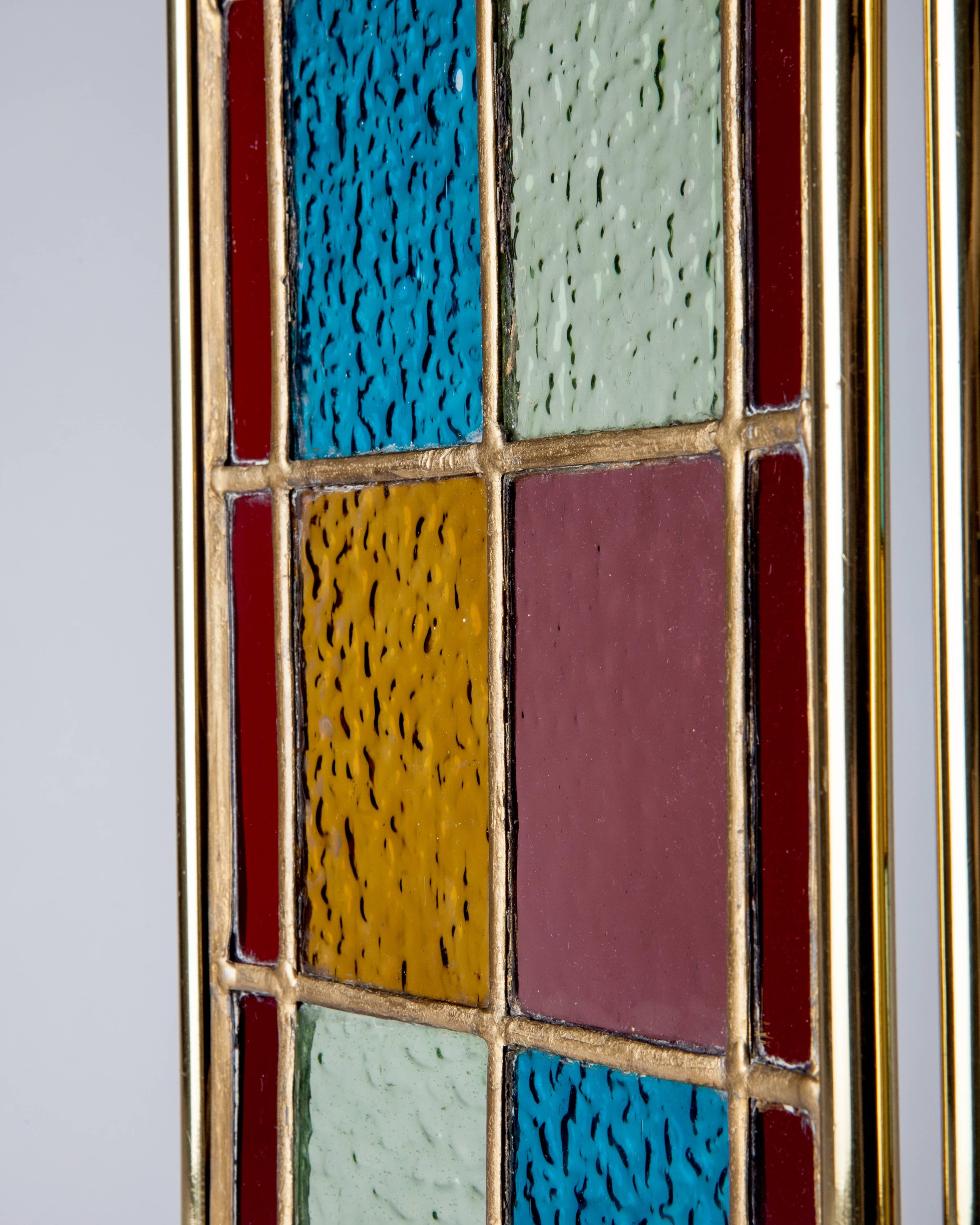stain glass fireplace screen