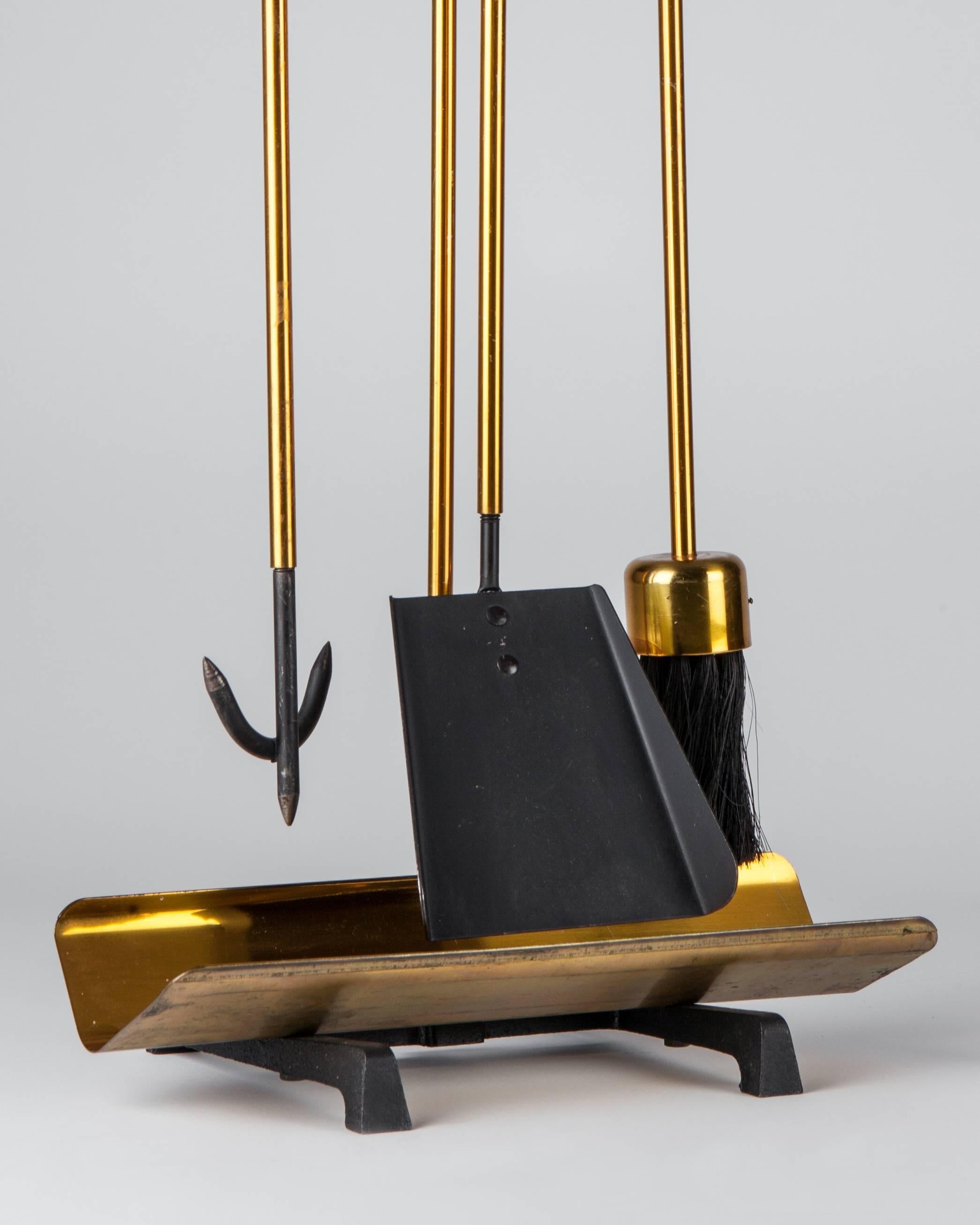 Mid-Century Modern Atomic Style Fireplace Tools, circa 1970 In Good Condition In New York, NY