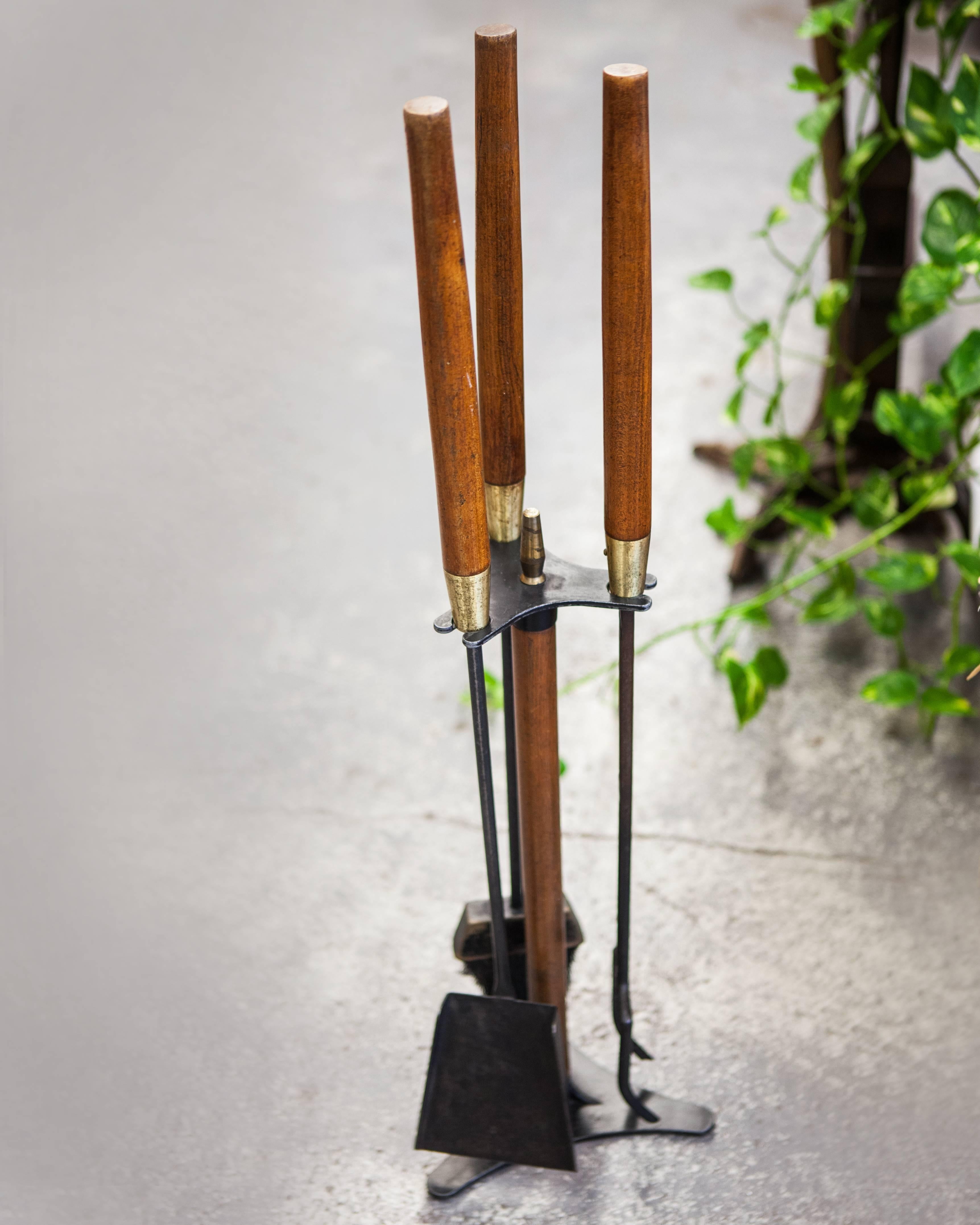 Mid-Century Modern Modern Fire Tool Set, circa 1960