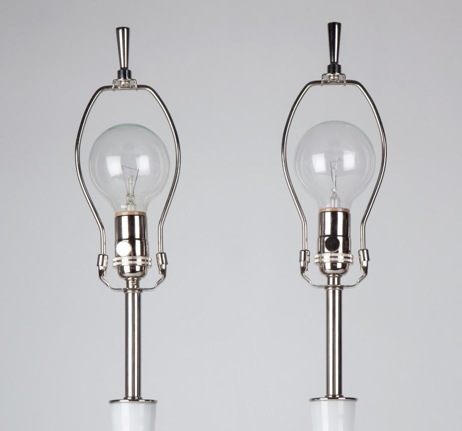 Swedish White Falkenberg Table Lamps, circa 1970