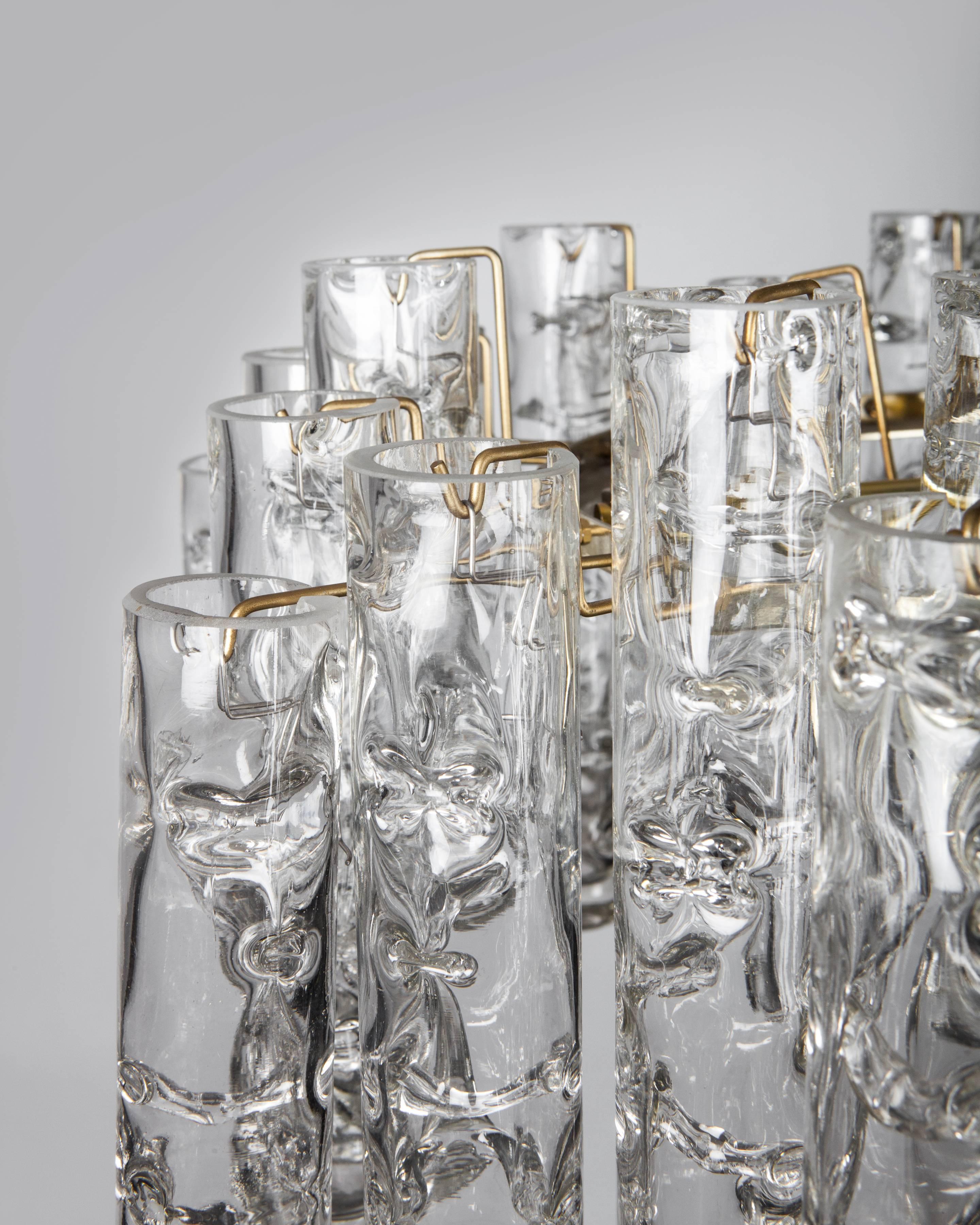 Mid-Century Modern Doria Glass Chandelier