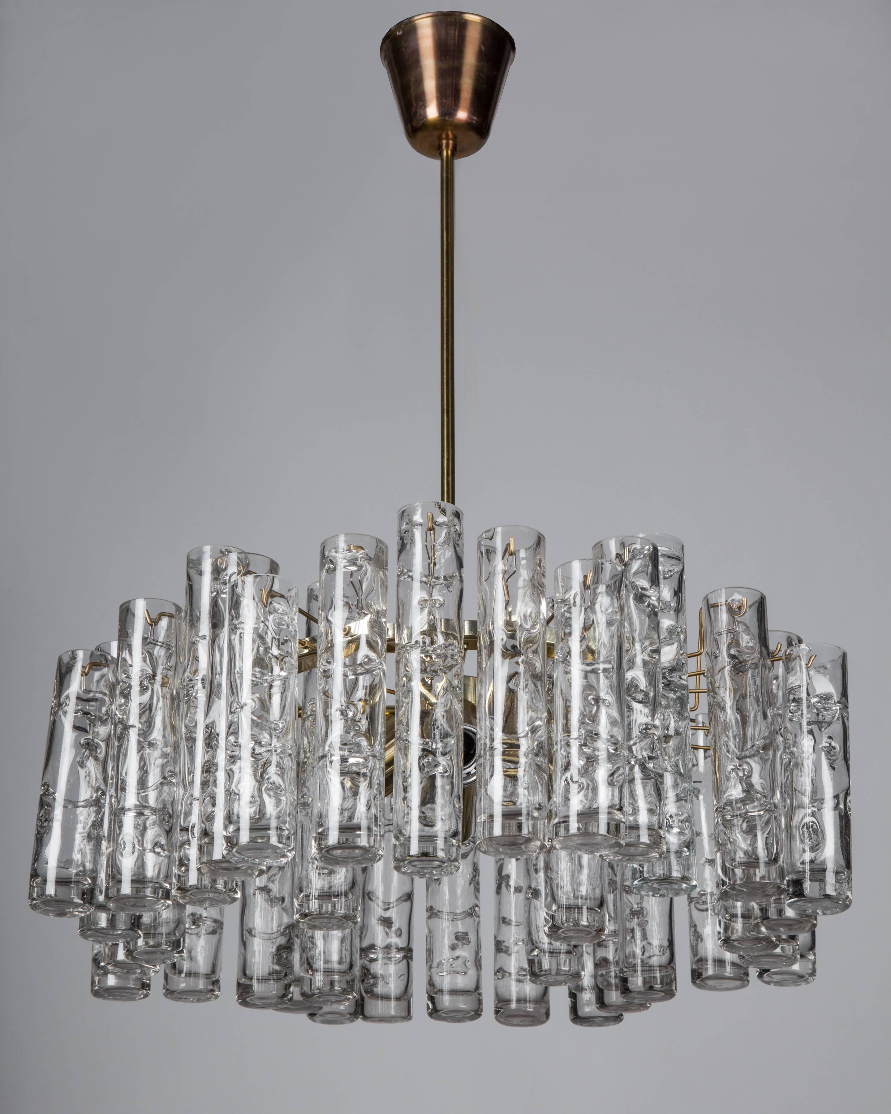 German Doria Glass Chandelier