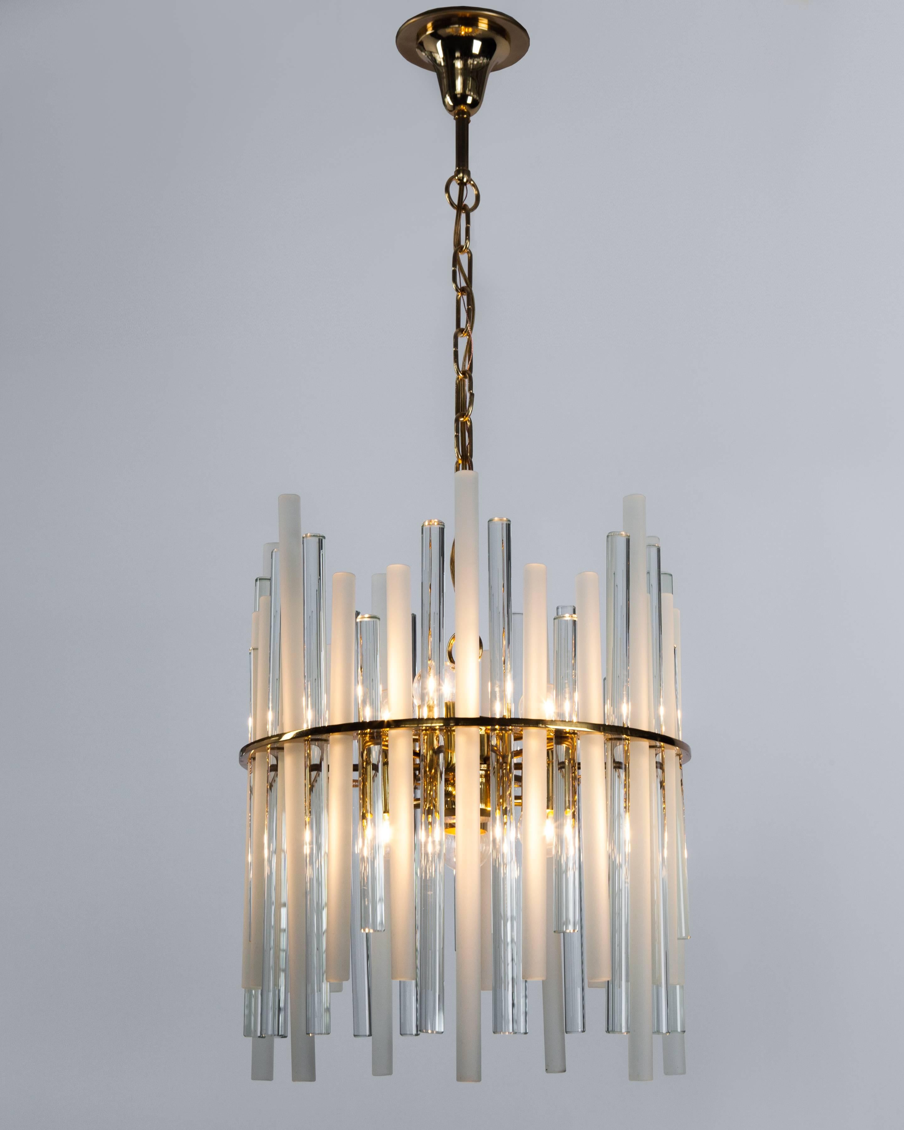 Glass Rod Chandelier, circa 1960 In Excellent Condition In New York, NY