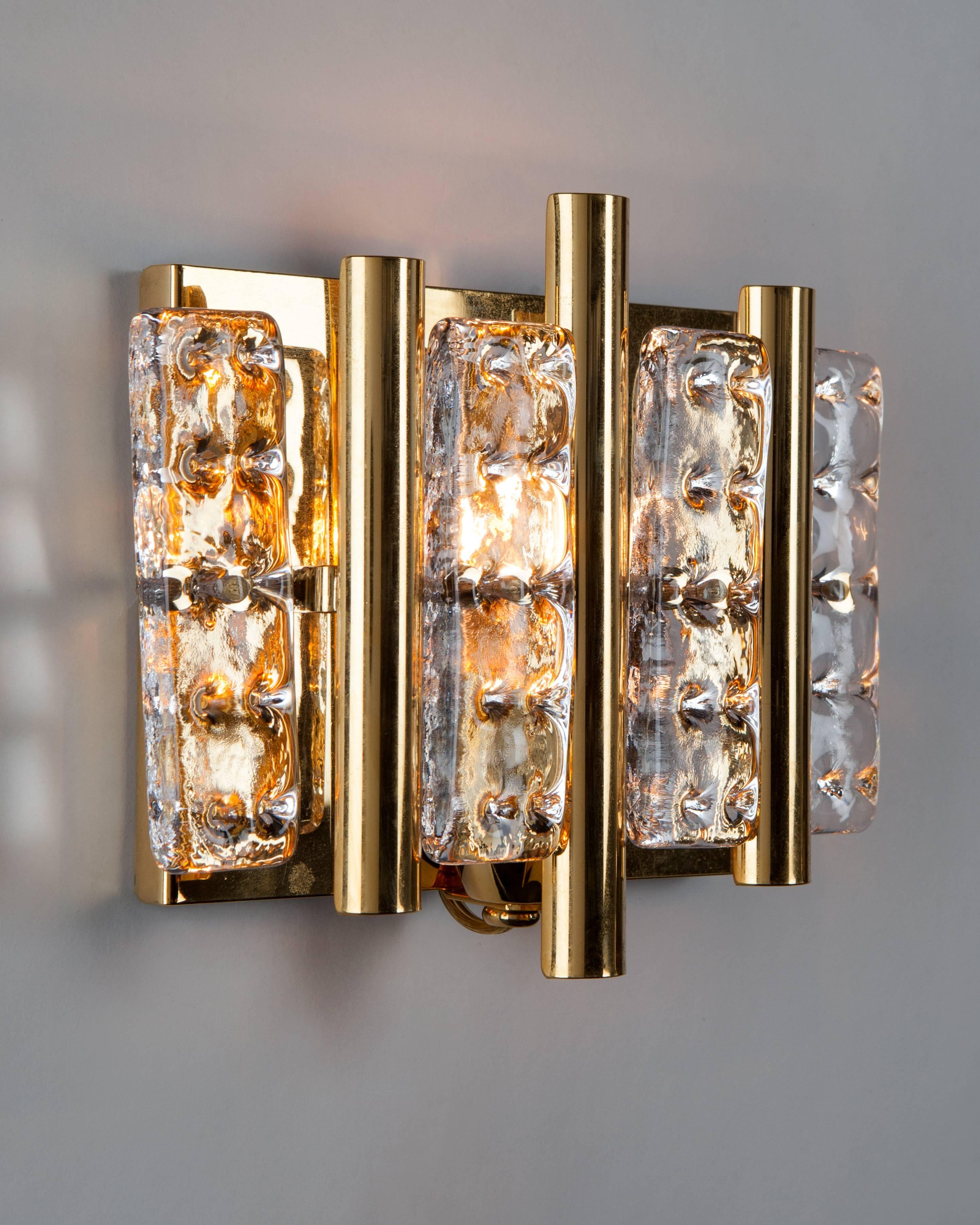 Flygsfors Gilded Sconces, circa 1960 In Good Condition In New York, NY