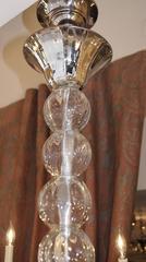 Lustre en verre de Murano transparent