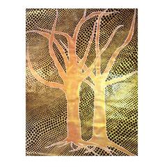 Large Abstract Painting, Black on Gold 4
