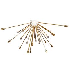 Pair of Very Large Flush Sputnik Light Fixtures 1