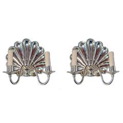 Silver Plated Shell Sconces 11