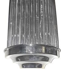 Set of Eight Nickel-Plated and Glass Rods Sconces. sold in pairs
