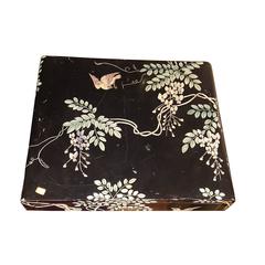 Pair of Nightstands with Floral Decoration