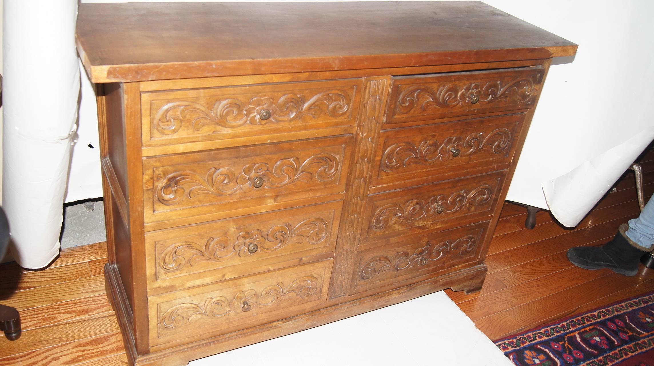 carved chest of drawers
