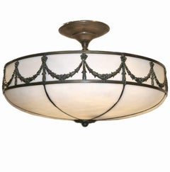 Leaded Glass Light Fixture
