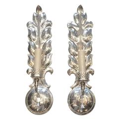 Antique Set of Silver Plated Sconces