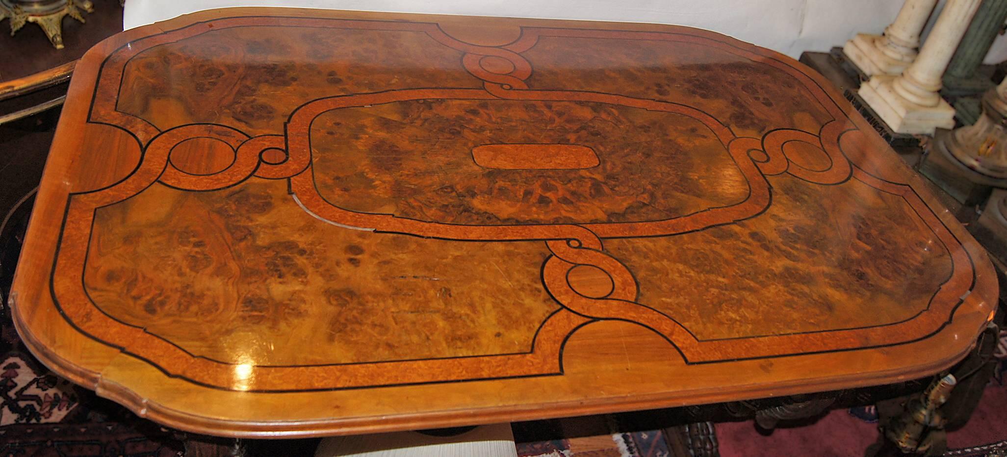 19th Century Italian Parquetry Top Table For Sale