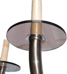 Pair of Horizontal Metal Chandeliers