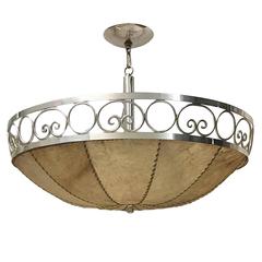 Set of Four Parchment Light Fixtures, Sold Individually