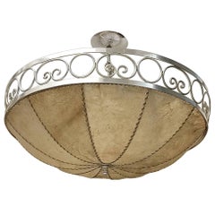 Set of Four Parchment Light Fixtures, Sold Individually